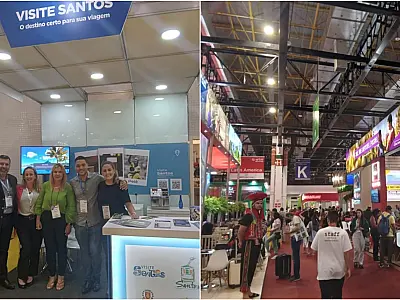 Cidade de Santos é divulgada na maior feira de turismo da América Latina