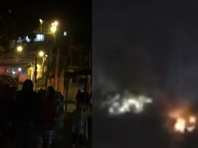 Incêndio em área de vegetação assusta moradores em morro de Santos