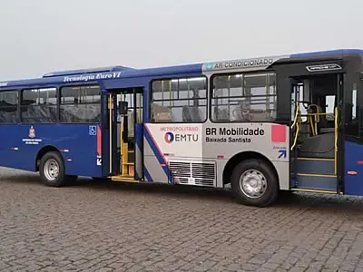 Cem novos ônibus com ar-condicionado já estão operando em linhas da EMTU na Baixada Santista