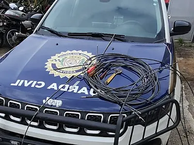 GCM flagra e prende autor de furtos a cabeamento no Centro