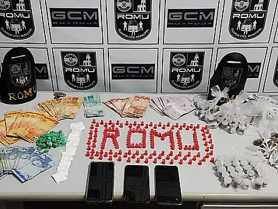 Romu captura dois indivíduos com droga  e mais de R$ 2 mil em dinheiro