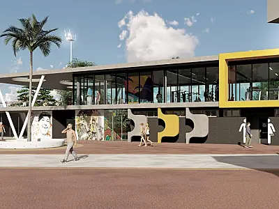 Novo Quebra-Mar: avança construção de Centro de Treinamento de Surfe e Skate em Santos