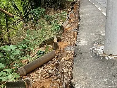 Obras restauram trecho de avenida que liga morros em Santos