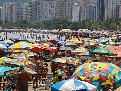 Temperatura na Baixada Santista durante Carnaval deve ficar acima dos 30ºC