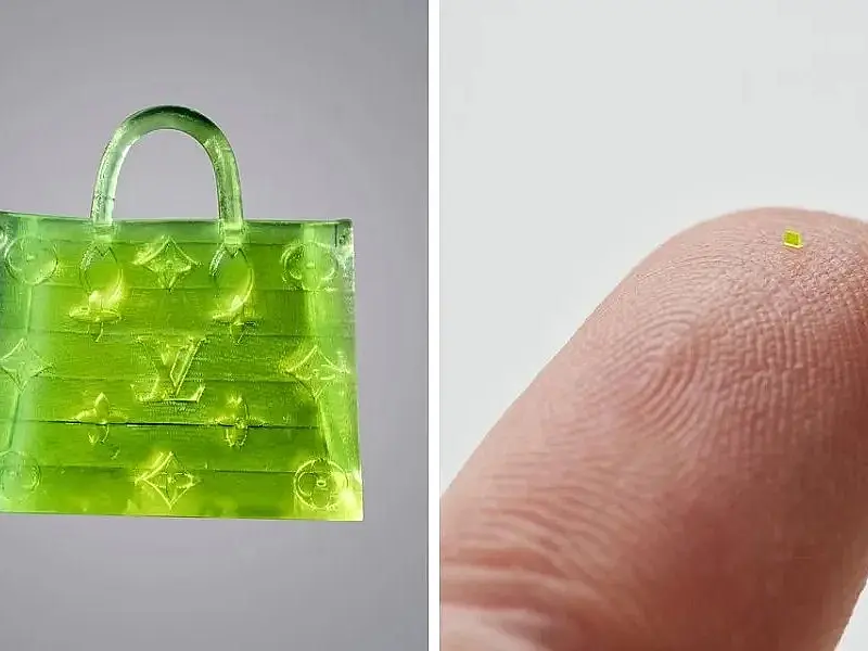 Bolsa da Louis Vuitton ganha réplica menor que um grão de sal