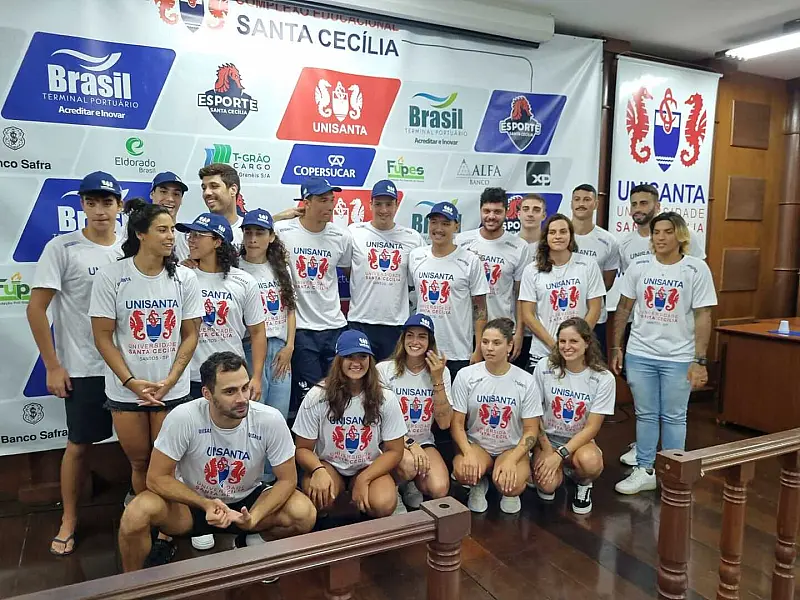 Unisanta apresenta novos reforços na equipe de natação para Olímpiadas de Paris 2024