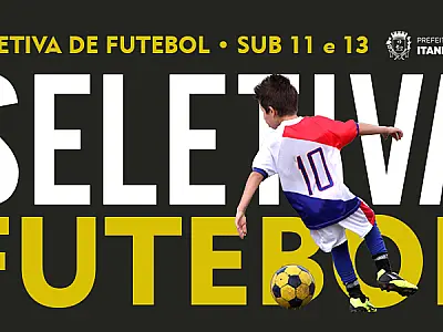 Itanhaém realiza seletiva de futebol nas categorias sub 11 e 13, nesta quarta (25)