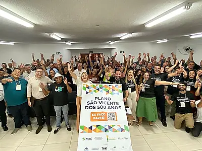 Reunião discute estratégias e avanços no Plano São Vicente 500 Anos