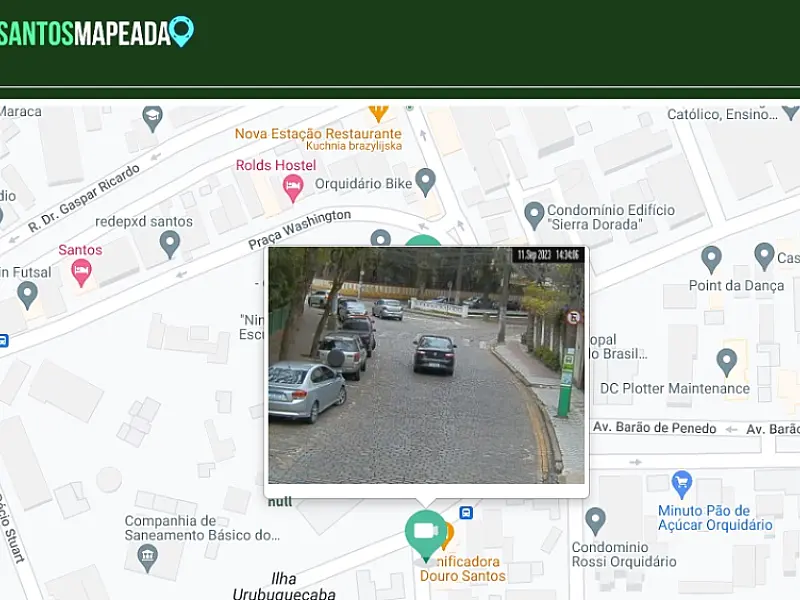 'Santos Ao Vivo' amplia número de câmeras e já disponibiliza imagens em tempo real de 64 pontos