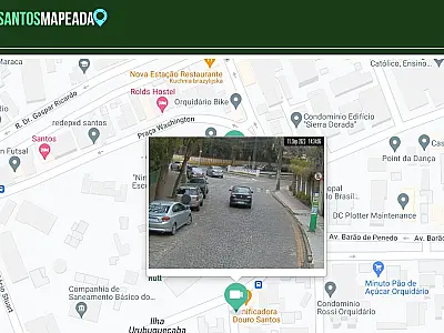 'Santos Ao Vivo' amplia número de câmeras e já disponibiliza imagens em tempo real de 64 pontos