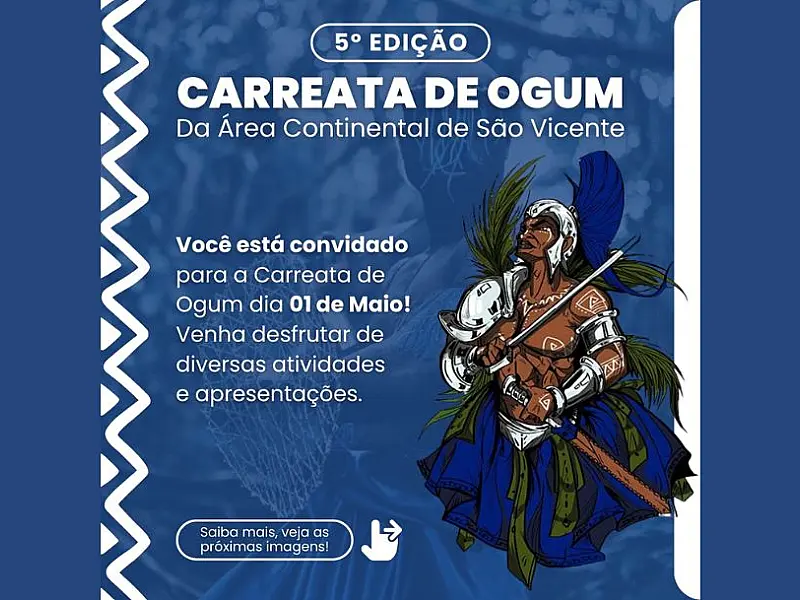 São Vicente promove Carreata de Ogum na Área Continental