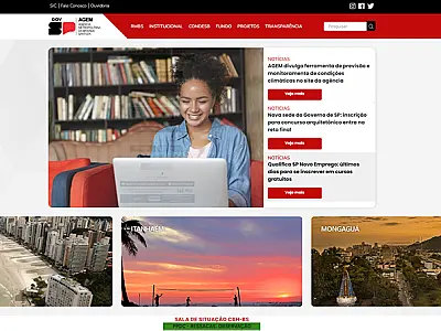 Site da AGEM da Baixada Santista disponibiliza alertas para ressacas, alagamentos e chuvas intensas