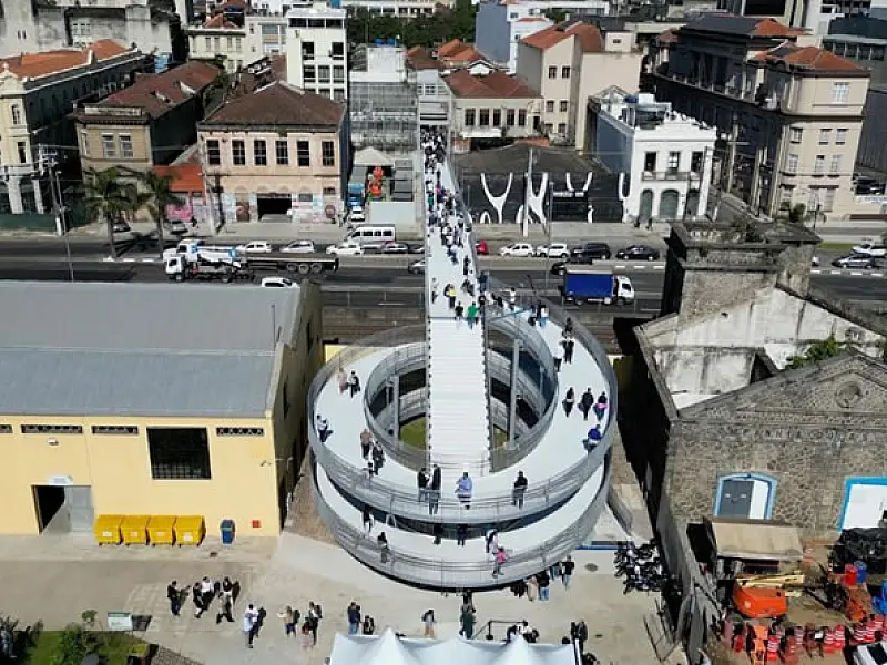 Passarela Porto-Cidade em Santos será interditada para obras entre 5 e 16 de janeiro