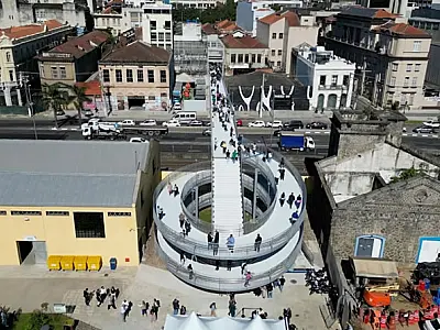 Passarela Porto-Cidade em Santos será interditada para obras entre 5 e 16 de janeiro