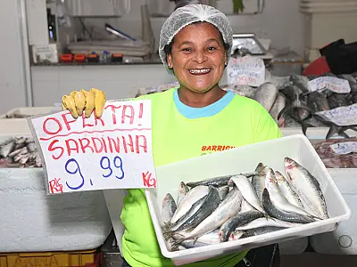 Festival oferece sardinha a R$ 9,90 no Mercado de Peixes de Santos