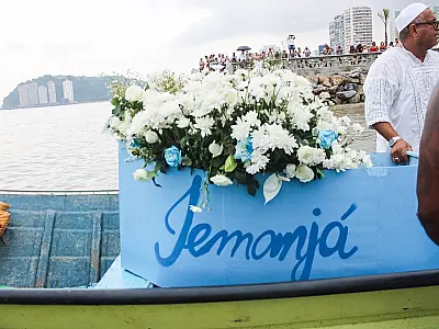 São Vicente celebra Iemanjá com procissão e Feira de Artesanato Afro