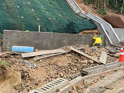 Concluída mais uma obra de contenção em morro de Santos