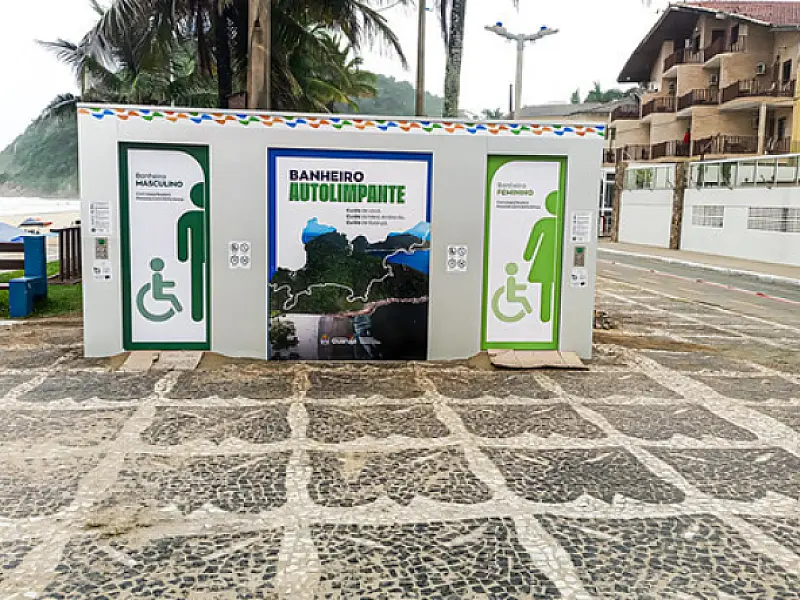 Guarujá inaugura o primeiro banheiro autolimpante no Tombo na quarta-feira (22)