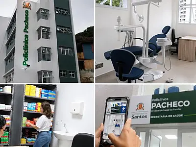 Nova policlínica é inaugurada no Morro do Pacheco, em Santos, para atender quase 2 mil moradores