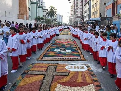 Praia Grande/SP celebra Corpus Christi com foco na sustentabilidade