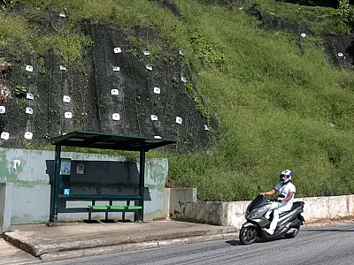 Obras de contenção são concluídas em mais um morro de Santos