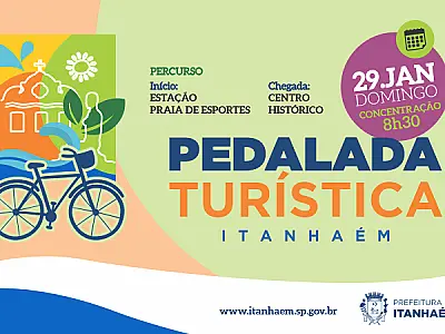 Pedalada Turística acontece em Itanhaém neste domingo