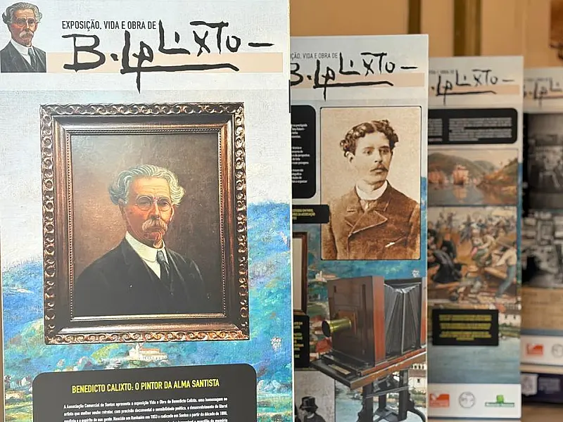 Vida e obra de Benedicto Calixto são destaque em mostra na Associação Comercial de Santos