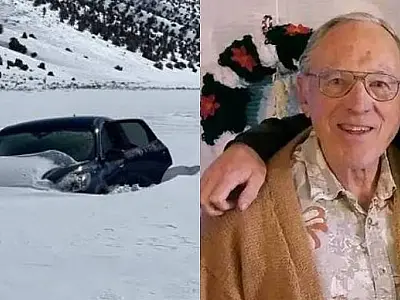 Idoso fica preso com carro na neve e sobrevive uma semana comendo biscoitos