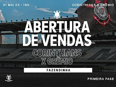 Começa a venda de ingressos para o jogo Corinthians x Grêmio (1º/5) pelo Brasileirão Feminino 2