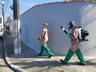 Nebulização contra o Aedes contempla 128 imóveis na Zona Noroeste de Santos