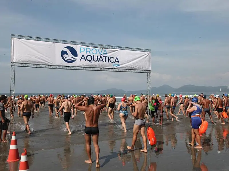 Prova Aquática comemora 480 anos de Santos. Inscrições abrem nesta quarta