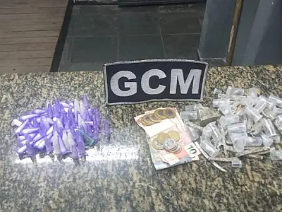 Em patrulhamento, GCM de São Vicente apreende substâncias ilícitas no Bitaru