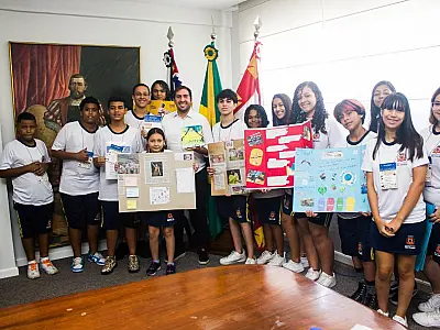 No "Dia do Prefeito", grêmio apresenta planos de governo ao Prefeito