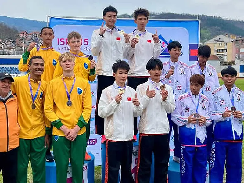 Joia do Atletismo de Praia Grande, Giancarlo Conceição brilha com quatro medalhas no Mundial Escolar
