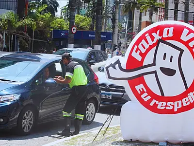Campanha Faixa Viva tem ações na orla e Zona Noroeste de Santos