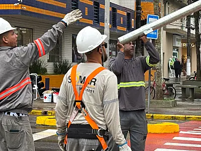 Mongaguá ganha seu primeiro semáforo