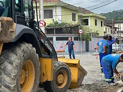 Cubatão recebe serviços de zeladoria em diversos bairros ao longo da semana