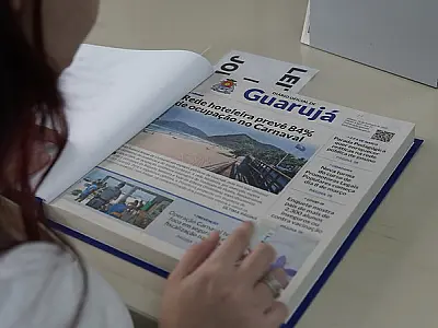 Guarujá perpetua arquivo do Diário Oficial do Município em Biblioteca Municipal