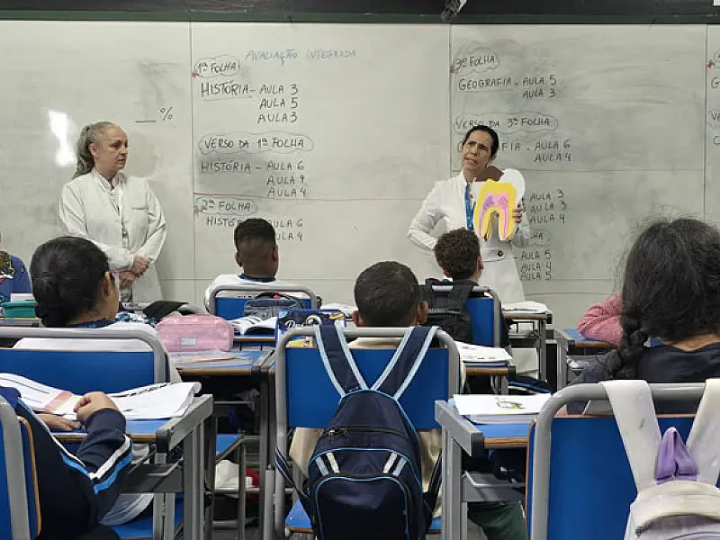 Prefeitura de Guarujá realiza avaliação odontológica em alunos do Ensino Fundamental