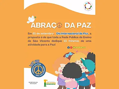 Núcleo de Cultura de Paz da Seduc promove 'Abraço Coletivo' nesta quinta