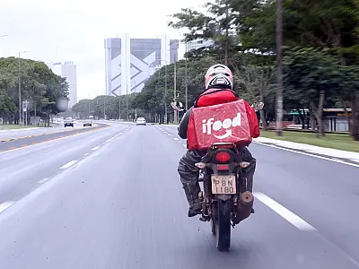 Motoboys fazem paralisação em São Paulo
