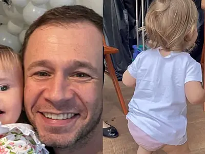 Tiago Leifert grava a filha dançando e se diverte com Lua