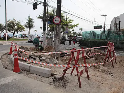 Primeira fase da revitalização da Rua Trabulsi, em Santos, termina este mês