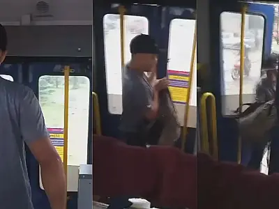 Homem pula de ônibus em movimento após se masturbar no veículo
