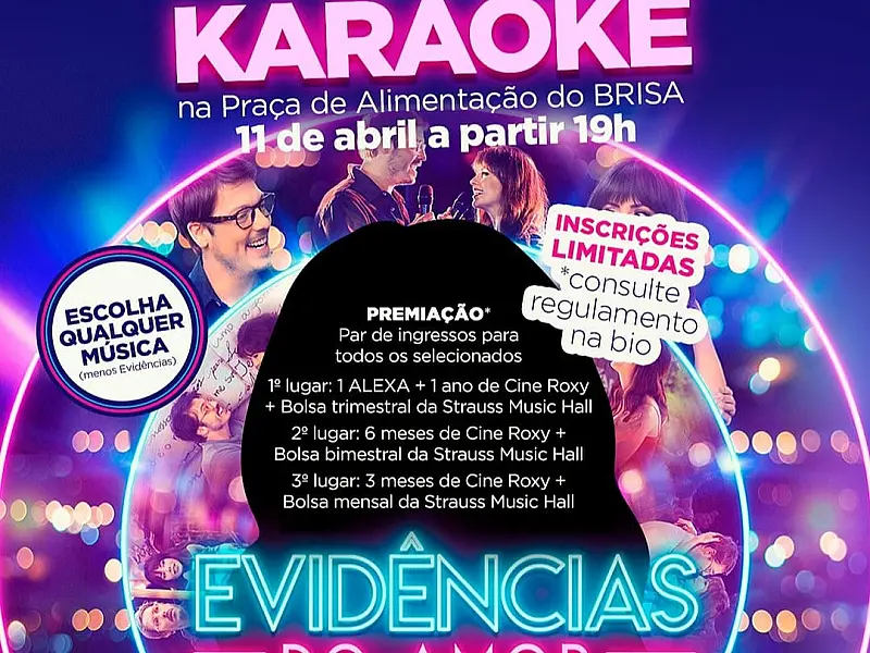 Cine Roxy realiza concurso musical do filme "Evidências do Amor"