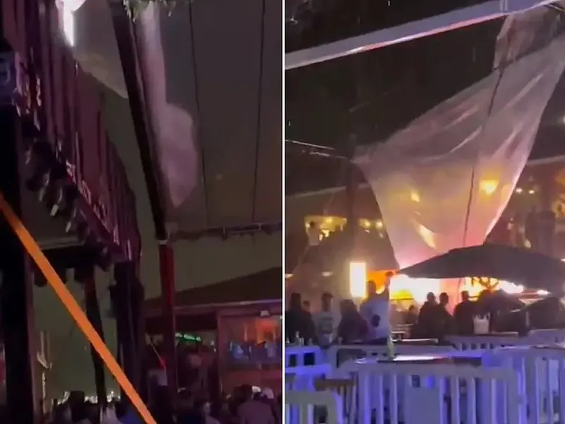 Estrutura de casa de eventos se desprende e show do Sorriso Maroto é cancelado