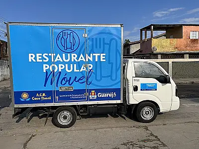 Guarujá lança 'Restaurante Popular Móvel' servindo refeições a R$ 1,00