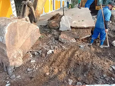 Iniciada nova etapa de obras em corredor comercial da Zona Noroeste de Santos