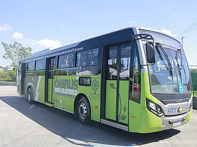 Primeiro ônibus de grande porte 100% elétrico da Região começa a circular nessa semana