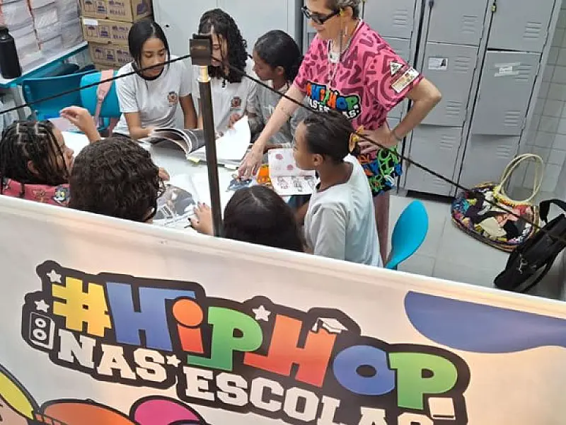 Alunos da Área Continental viram protagonistas com Projeto Hip Hop nas Escolas